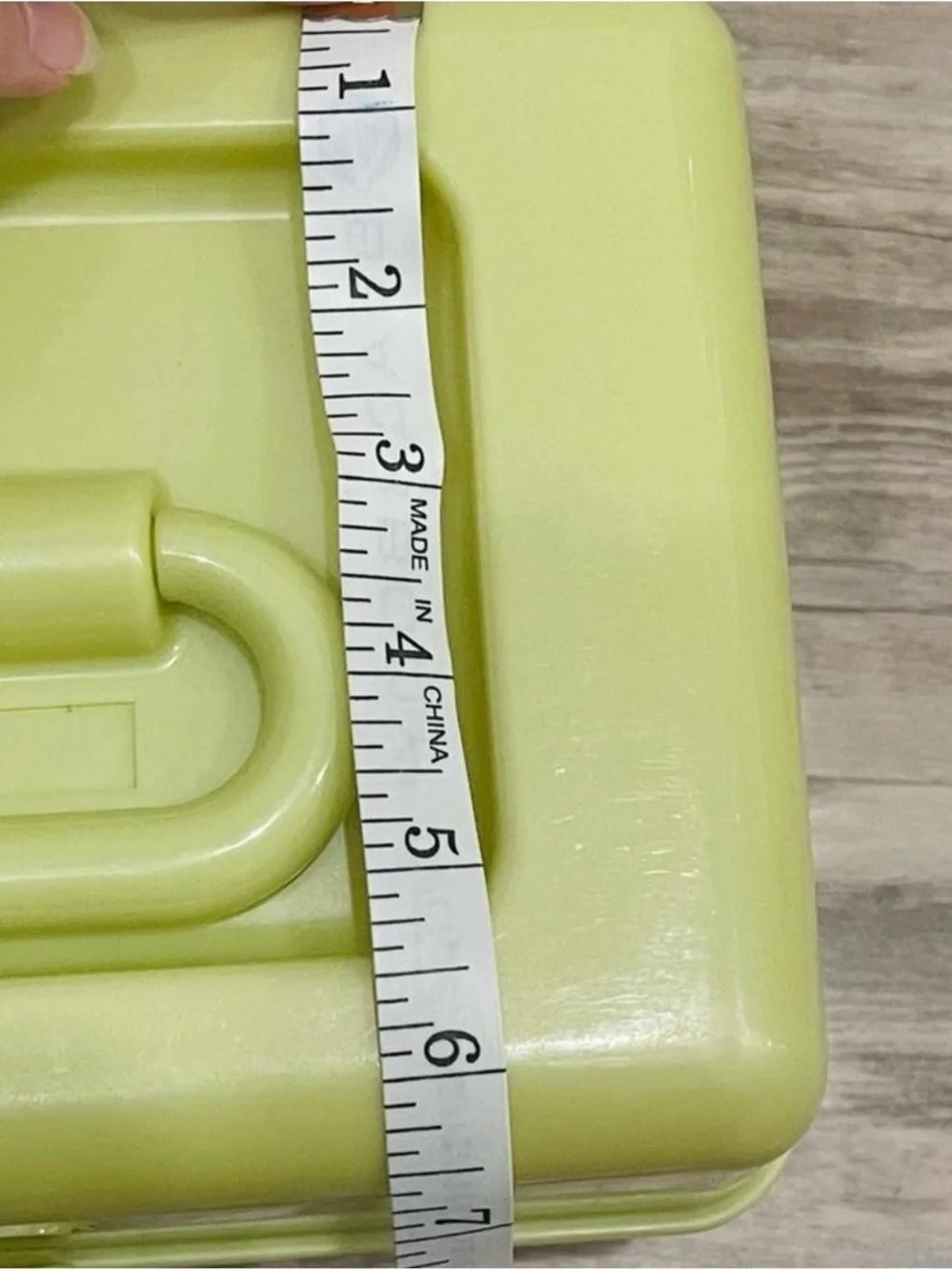 Y2K Caboodle Lime Green Plastic Storage Case with Top Handle
